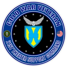Cold War Veteran 21st Theater Support Command Bumper Sticker Military Decal 5"