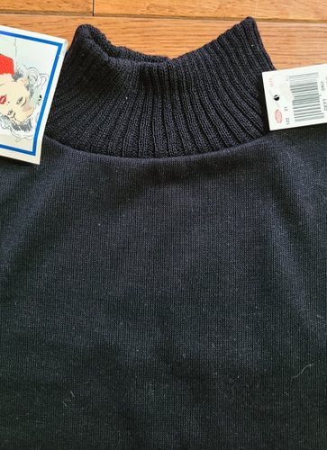 Neu mit Etikett schwarzer angedeuteter Rollkragen Dickie - Erwachsene Unisex Dickey VINTAGE USA Orig Etikett - Bild 2 von 5