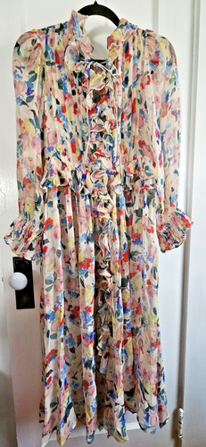 DOEN Marlenen maxi dress 100% silk woman Sz M - Picture 3 of 13