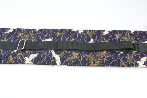 Baumwoll-Shinai-Tasche "Crane & Golden Wave" Muster - für drei Shinais mit Schulter - Bild 6 von 12