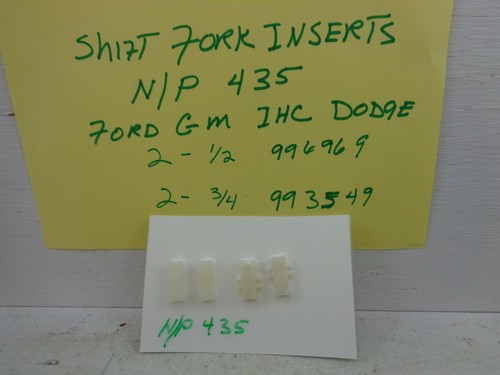 NEW PROCESS 435 SHIFT FORK INSERTS FORD GM IHC DODGE 4 SPEED TRUCK TRANSMISSION - Picture 1 of 2