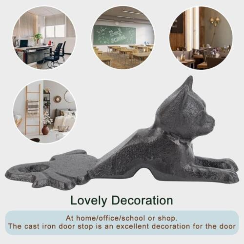 Cast Iron Door Stop Old Vintage Antique Cat Design Decorative Stopper Wedge New - Picture 3 of 6