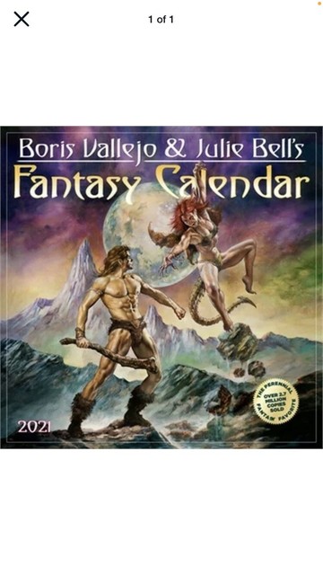 Boris Vallejo and Julie Bell's Fantasy Wall Calendar 2021 by Workman