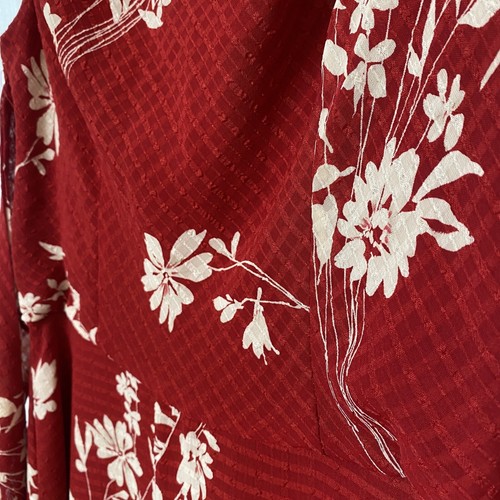 Coldwater Creek - Size 8 - Red Floral Sleeveless Maxi Dress - Made In USA - Picture 6 of 12