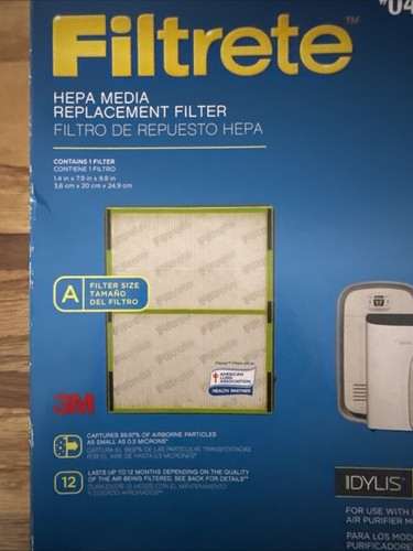 3M Filtrete 0412564 Hepa Media Replacement Filter Size A 1.4" x 7.9" x 9.8" - Picture 2 of 9