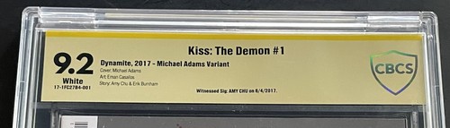Kiss The Demon 3 Adams Variant CBCS 9.2 WH Error Label Witnessed Signed Amy Chu - Picture 4 of 6