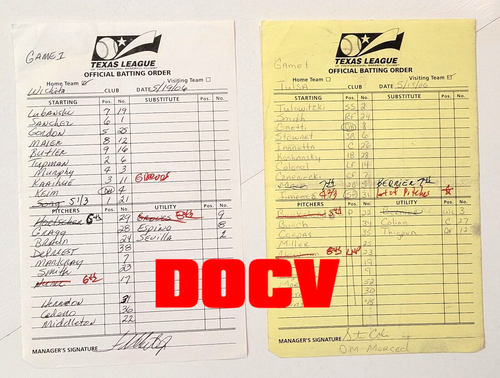 ALEX GORDON Game Used Lineup Card Game Bundle 2006 Wichita Wranglers AA - Picture 3 of 10