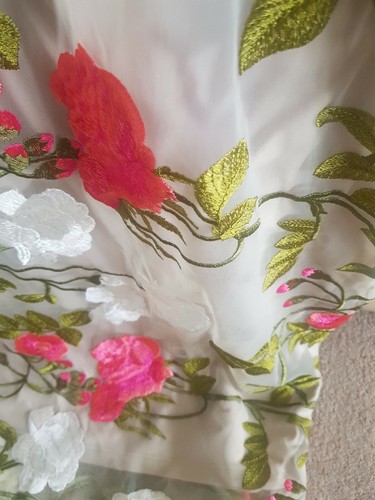 Calvin Klein Petite Floral Embroidered Mesh Dress. Size 12 - Picture 5 of 7