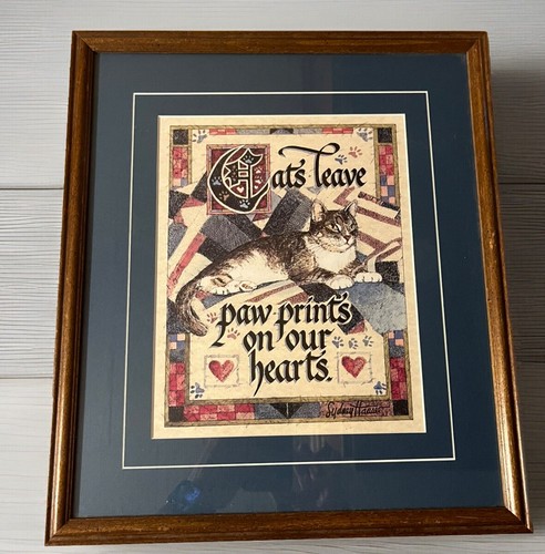 Sydney Hauser Cat Print Framed & Matted “Cats Leave Paw Prints On Our Hearts” - 第 1/11 張圖片