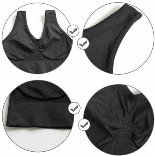 Women Seamless Sports Style Bras Crop Top Vest Comfort Stretch Shapewear Bra UK - Picture 6 of 15