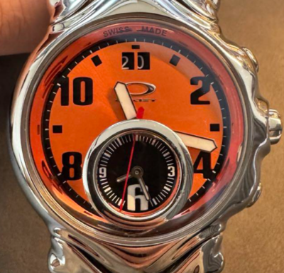 Oakley judge Ⅱ ジャッジ Oakley Judge II Dual Time Orange Dial Men's Watch | eBay