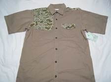 magellan hunt gear men small button shooting shirt classic fit mallard camo