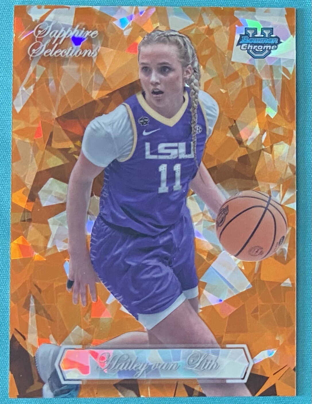 2023 Bowman U Chrome Sapphire Hailey Van Lith Orange Sapphire Selections  /25