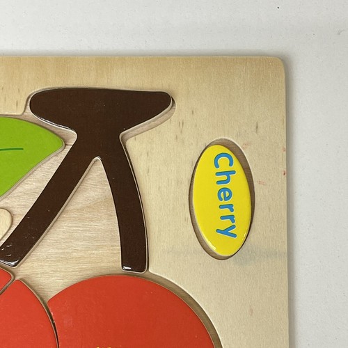 Cherry Wooden Puzzle 7 Pcs Educational Learning Montessori Toys 5.5"x6" - Picture 2 of 10