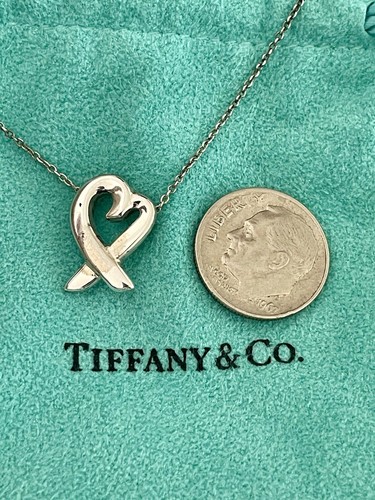 TIFFANY & Co. Sterling Silver Paloma Picasso Loving Heart Necklace (F164) - Picture 5 of 5