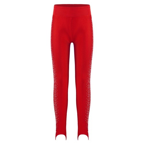 Figure Skating Leggings Girls Fleece Lined Trousers Ice Skating Pants Workout - Picture 26 of 47