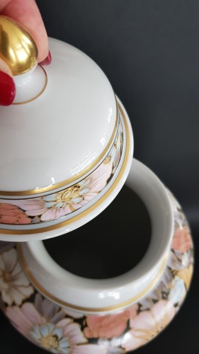 AK Kaiser Deckelvase Fiori Porzellan Mid Century Design Nossek West Germany - Bild 5 von 8