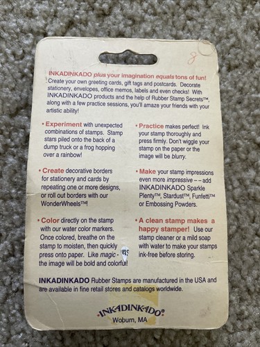 Inkadinkado Laptop Computer Screen Keyboard Rubber Stamp 745 - Picture 2 of 3