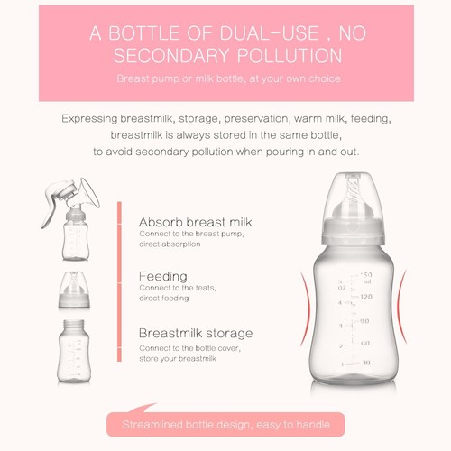 SLAIXIU Breast Pump for Baby and Manual Nipple Suction Milk Pump, Feeding bottle - Picture 6 of 6