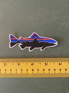 Patagonia 鱼贴纸滑雪 Ebay