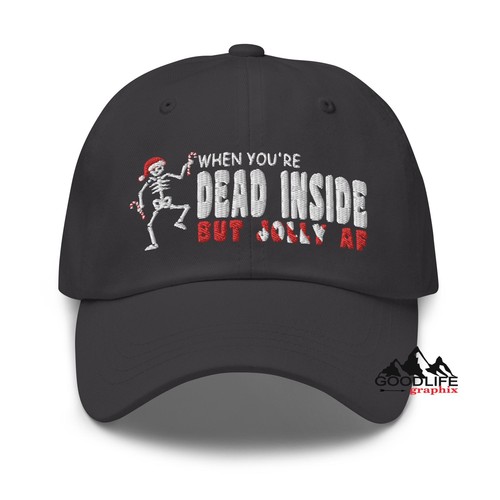 Gorra de béisbol When You're Dead Inside But Jolly AF vacaciones de Navidad sombrero de papá - Imagen 11 de 24