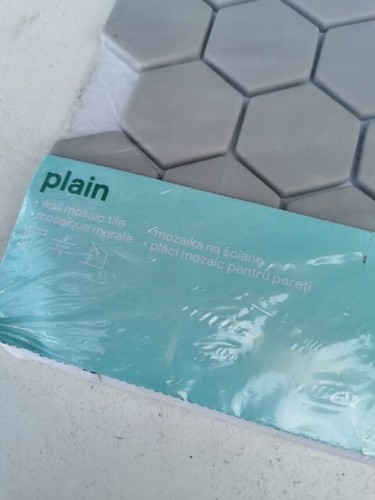 Mosaic Wall Tile Sheet (L)30cm (W)30cm Plain Gray - Picture 2 of 4