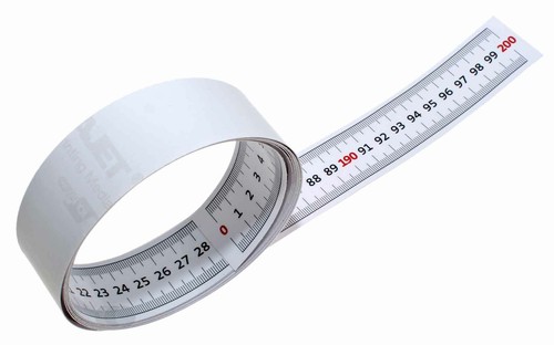 2 Meter 200cm Klebemaßband selbstklebendes Massband | Klebelineal | von links na - Bild 2 von 2