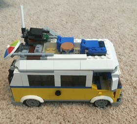 Lot of 2 Incomplete LEGO Sets 3367 City Space Shuttle Creator 31079 Surfer Van 