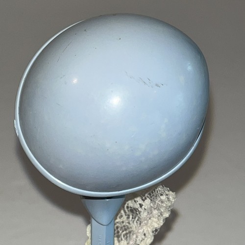 Vtg Irwin Baby Rattle Plastic Toy Hand-Painted Face Blue White Boy 5 1/2" USA - Picture 8 of 12