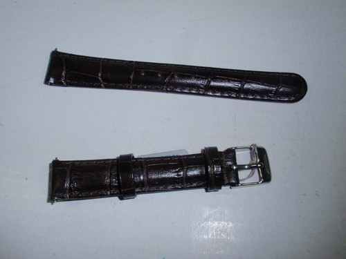 16mm width 8" ~ INVICTA Black Leather Watch Band ~Stainless steel Clasp #HB 253* - Picture 5 of 12