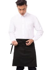  Unisex Half Bistro Server Apron One Size Black