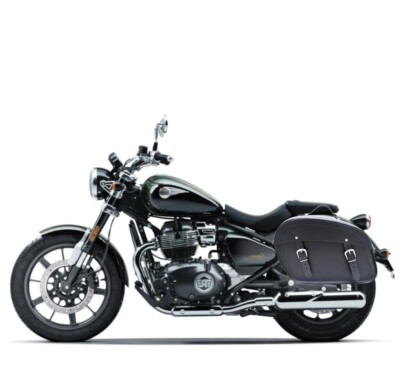 Set Tasche IN Leder 20L für Royal Enfield Super Meteor 650 Mit Rahmen Links 