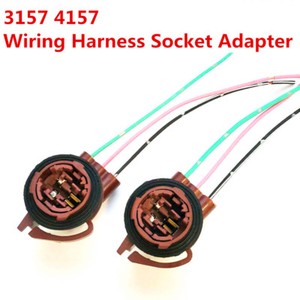 2x3357 3157 4157 Brake Turn Signal Light Bulb Socket Harness Wire Plug Connector 2x3357 3157 4157 Brake Turn Signal Light Bulb Socket Harness Wire Plug Connector