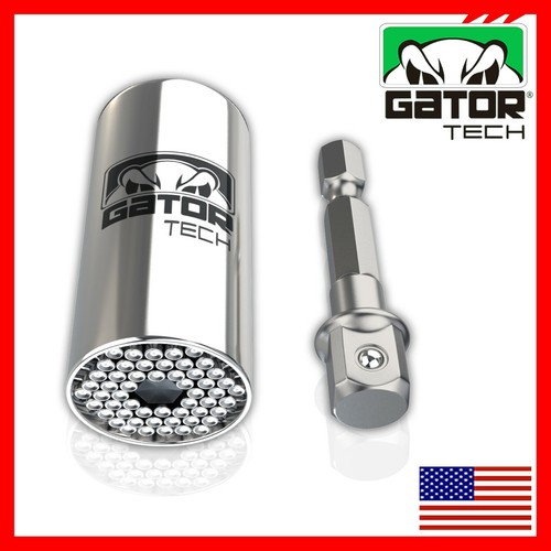 Universal Socket Wrench Magical Power Grip Gator Tech Multi Tool Drill Adapter - Picture 7 of 12