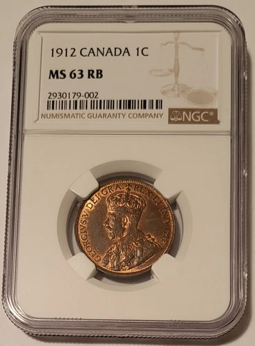 Canada George V 1912 Large Cent MS63 RB NGC