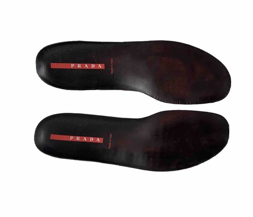 PRADA Toggle Black Leather Lines Rossa Sport Loafer 744 UK 10 US 11 - Picture 8 of 8