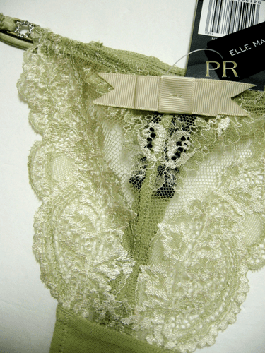 A421T Elle Macpherson NEW E16-583B Boudoir 022 French Lace Embroidery Mesh Thong - Picture 3 of 4