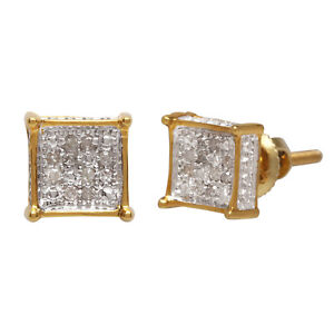 10k-Solid-Yellow-Gold-0-06-Ct-Round-Cut-White-Natural-Diamond-Stud-Earrings-6-mm