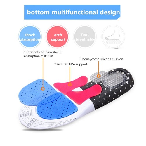 Orthotic Insoles Arch Support Plantar Fasciitis Work Insole Flat Feet Heel Pain - Picture 24 of 27