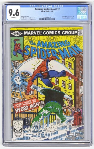 Amazing Spider-Man #212 CGC 9.6 NM+ Marvel Comic 1981 1st Hydro-Man