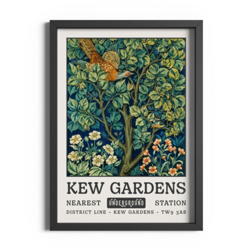 William Morris Stampa Kew Giardini Arazzo Mostra Arte Da Murale Opera d'Arte - Foto 1 di 20