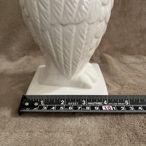 🦉Owl Decor Ceramic White Succulent Vase Sleek Modern Boho Farmhouse Style 9.5” - Picture 9 of 10