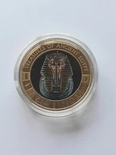 2013 Cook Islands $1 Coin Treasures Of Ancient Egypt TUTANKHAMUN Gold Plated