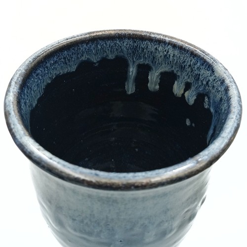 Blue Glazed Pottery "Lord" Wine Goblet - Picture 3 of 5