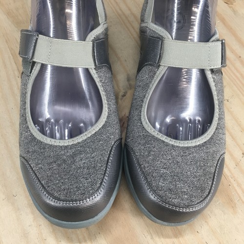 Propet Shoes Womens 9.5 B Onalee Casual Mary Jane Flats WAA003J Grey Fabric - Picture 4 of 16