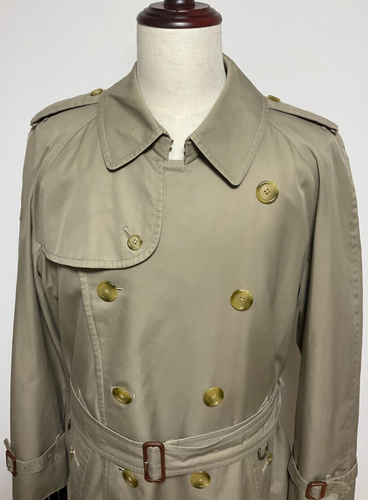 Burberry London Men's Trench Coat w/Liner Khaki Beige Made in Japan size L - Picture 16 of 24