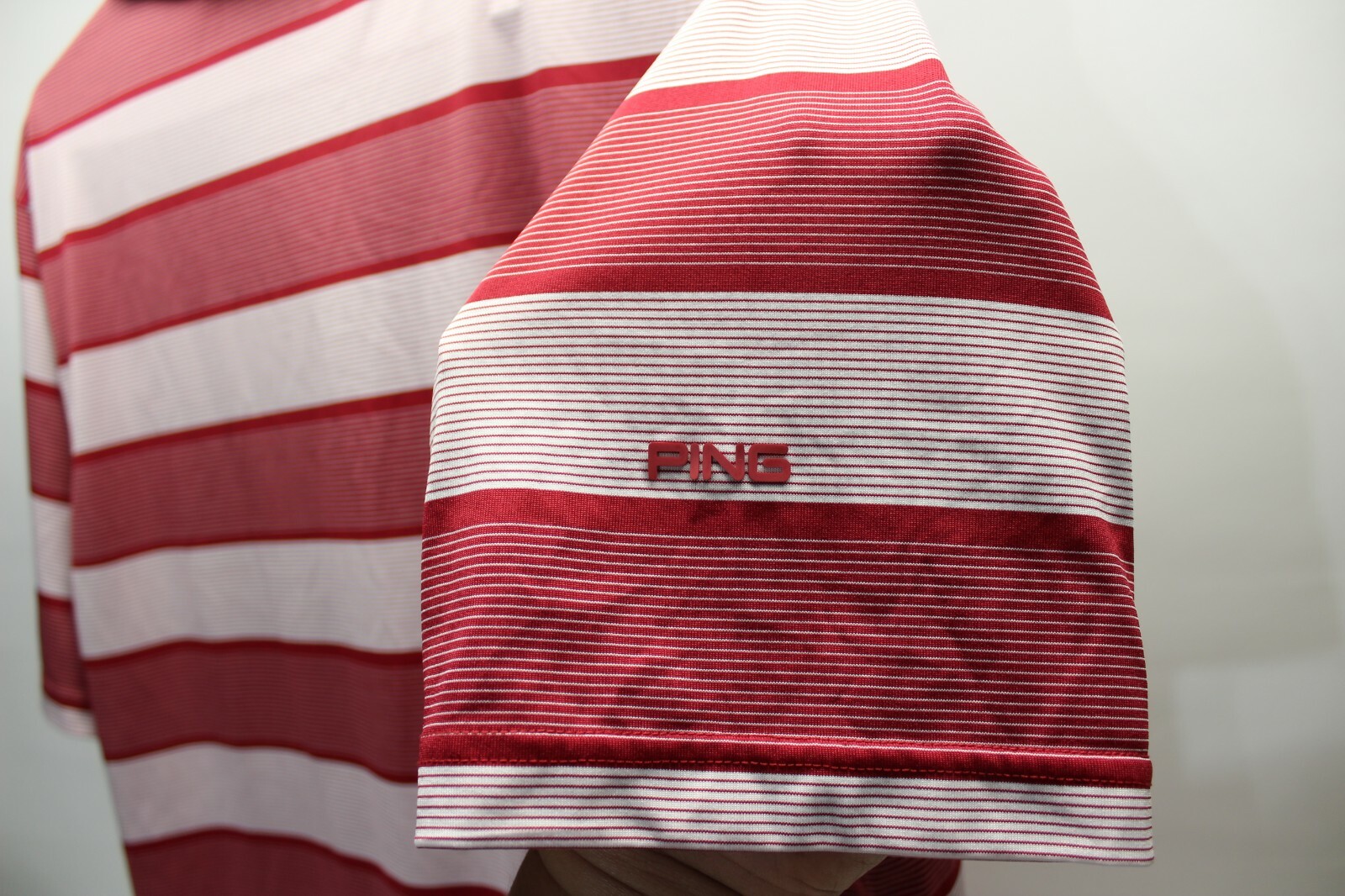 Ping Polo Golf Shirt Sensor Cool Mens XL red stri… - image 5