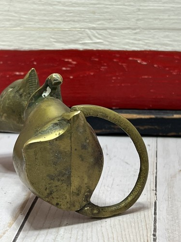 Vintage Mid Century Modern Solid Brass Mouse Big Ears 5.5” MCM Kangaroo Mouse - Picture 15 of 15