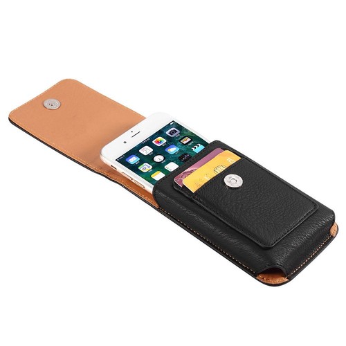 PU Leather Phone Wallet Case Mobile Phone Pouch Phone Belt Bag Mens Waist Pack - Zdjęcie 12 z 14