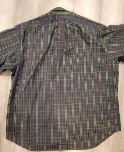 Ralph Lauren Mens big Shirt XL forest hunter green plaid, 100% cotton - Picture 7 of 8